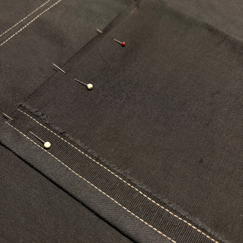 Charcoal Topstitch Skirt