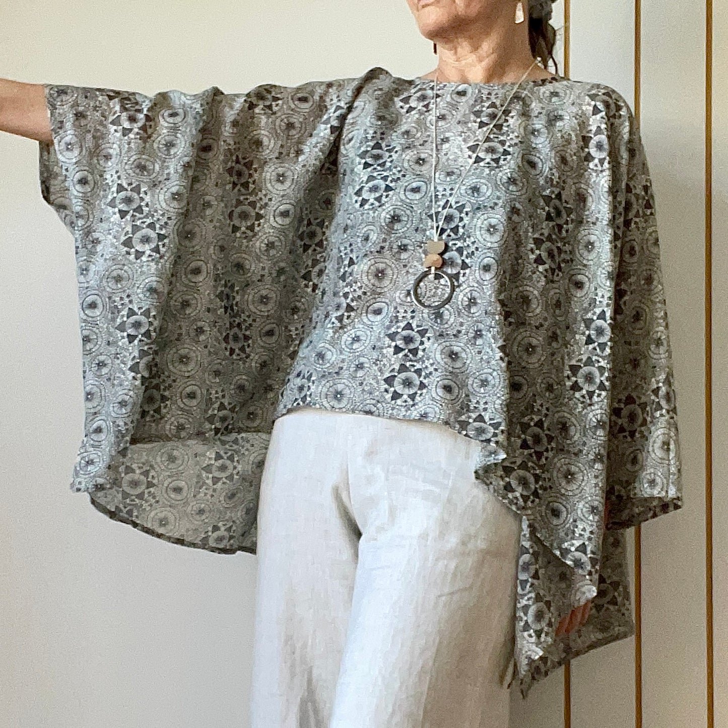 Silk/Cotton Oversized Top