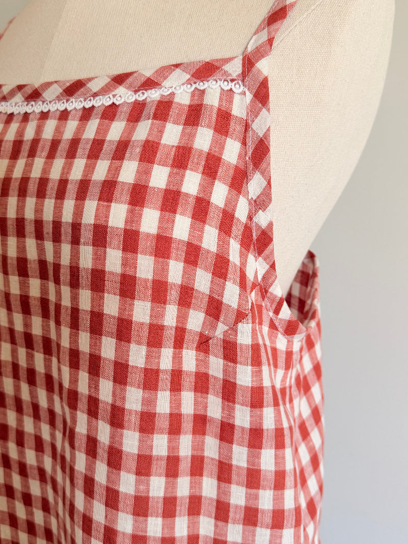 Seaside Gingham Slip Dress