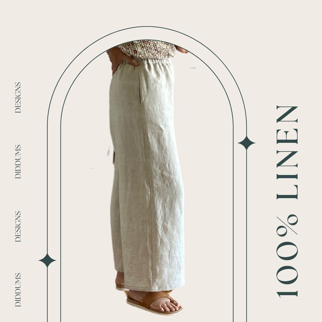 Natural Tone Linen Pants