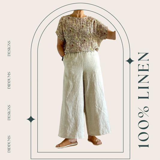 Natural Tone Linen Pants