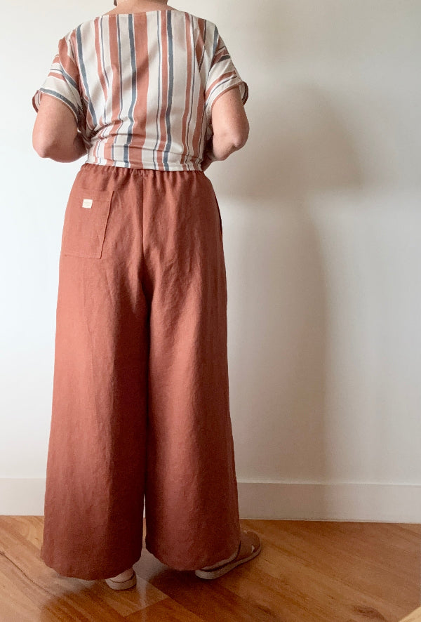 Chocolate Linen Pants