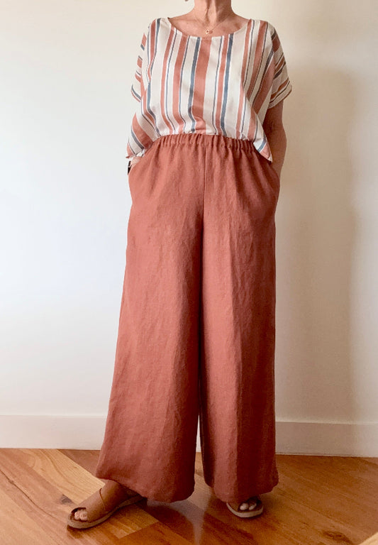 Chocolate Linen Pants