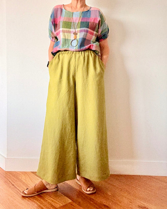 Crinkly Linen Top
