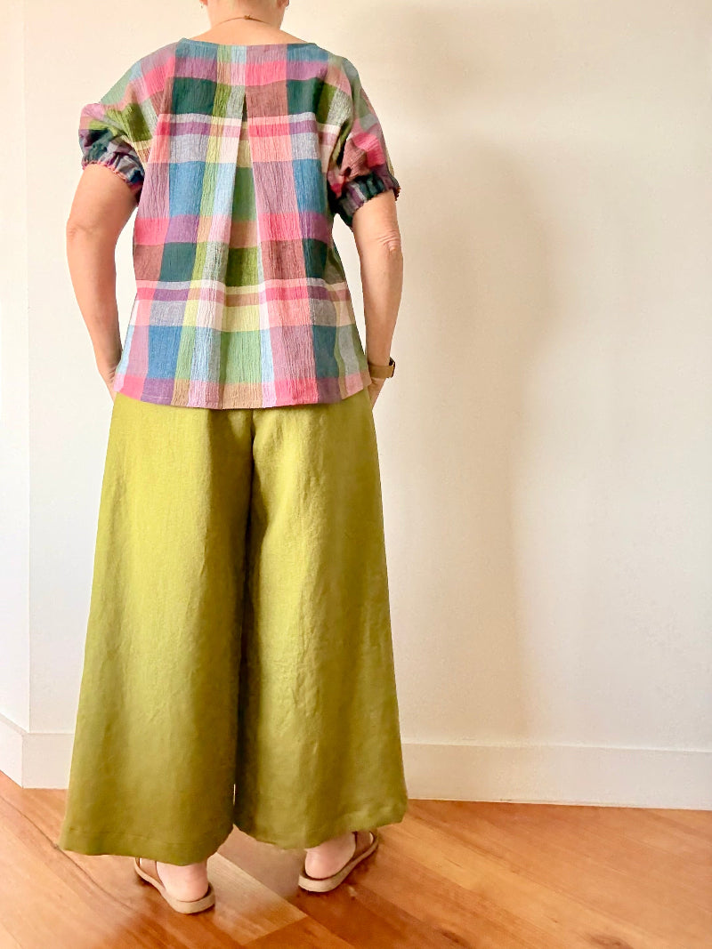 Crinkly Linen Top
