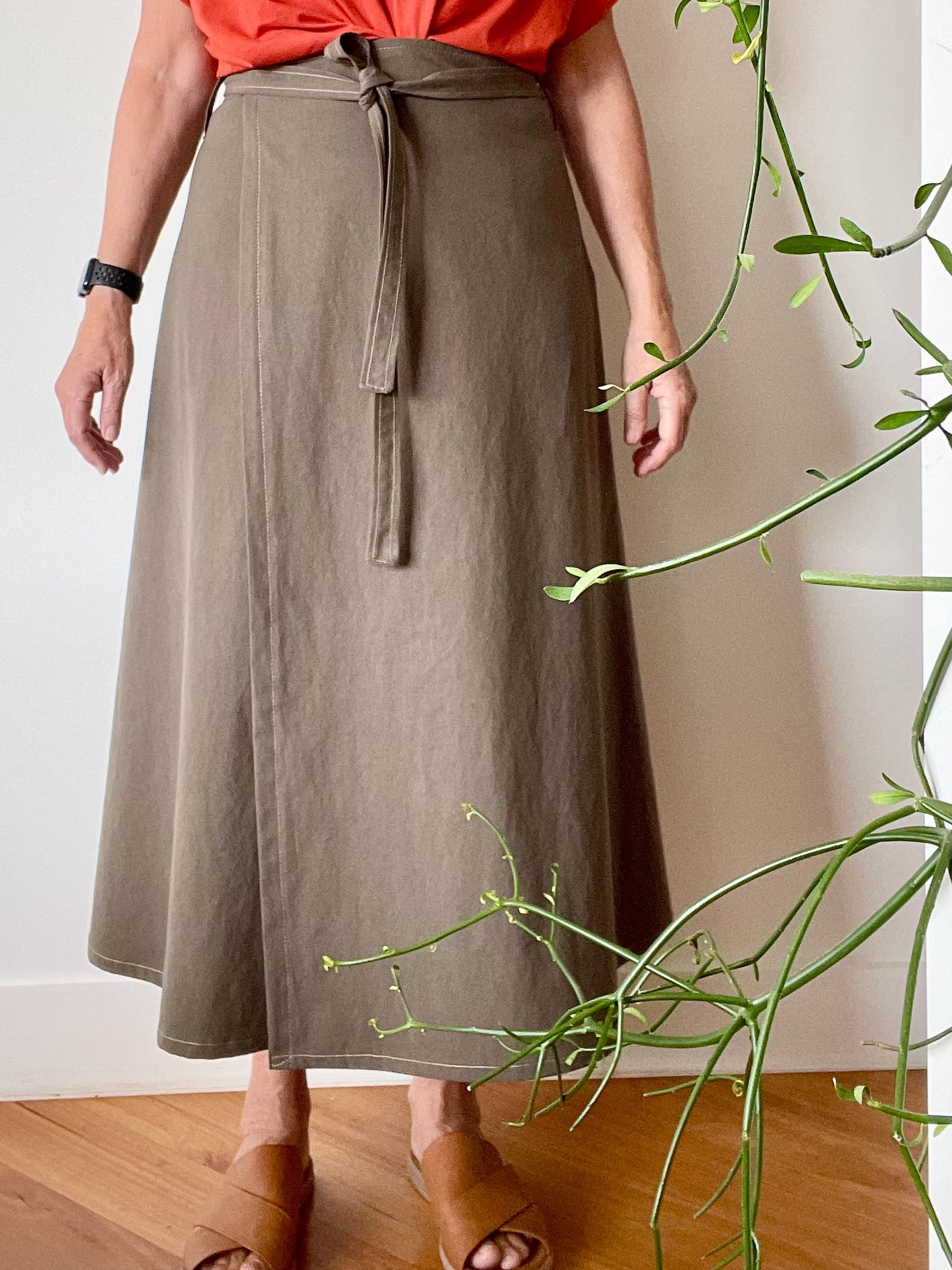 organic cotton wrap skirt