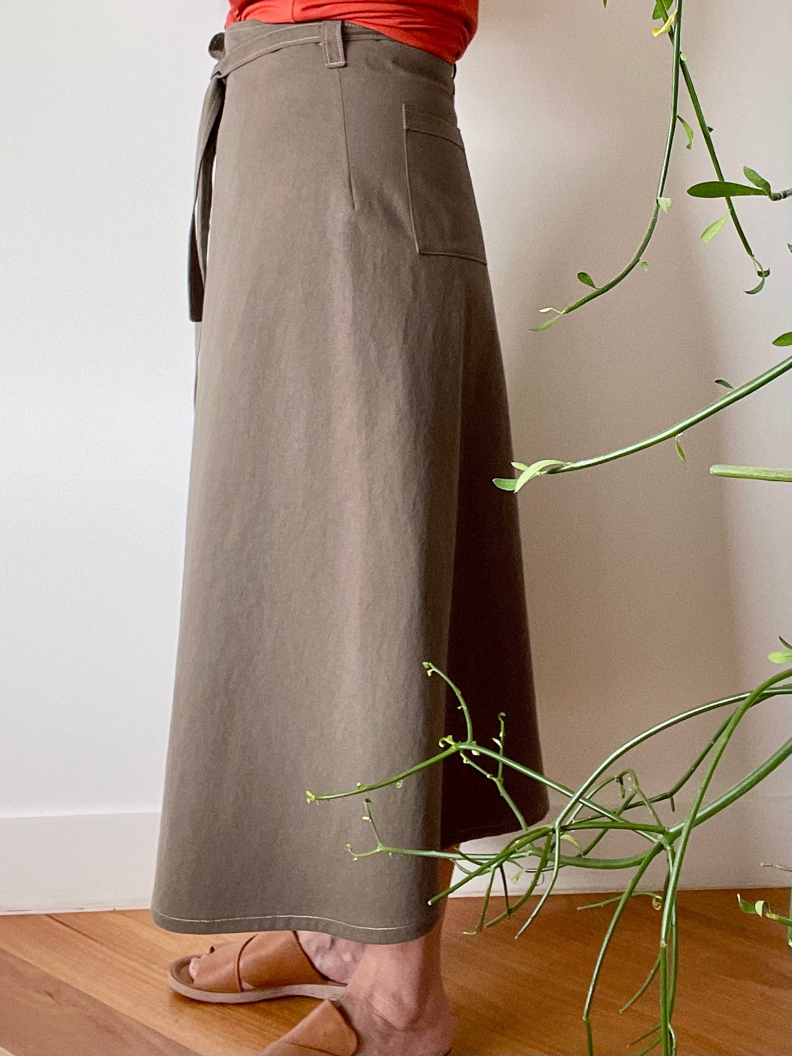 organic cotton wrap skirt